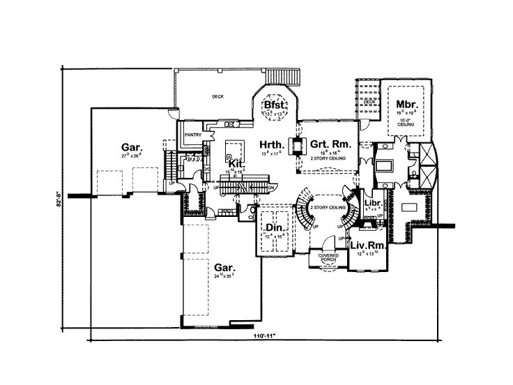 1st Floor Plan, 050H-0087