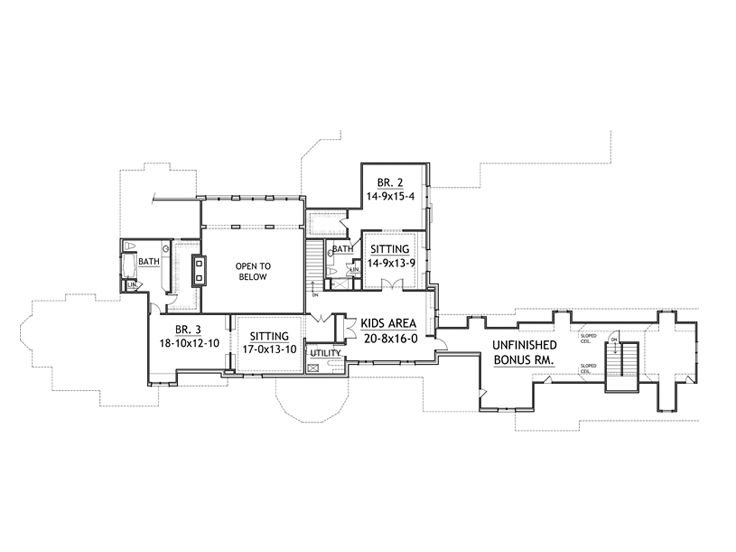 2nd Floor Plan, 055H-0015