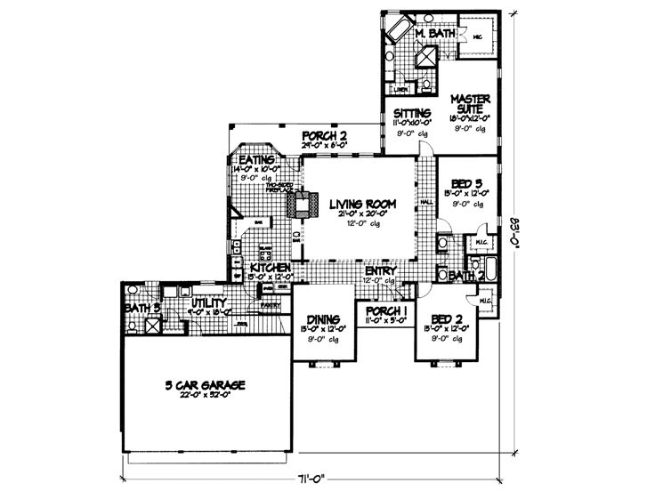 Floor Plan, 022H-0030