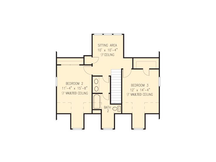 2nd Floor Plan, 054H-0010