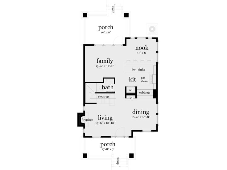1st Floor Plan, 052H-0017
