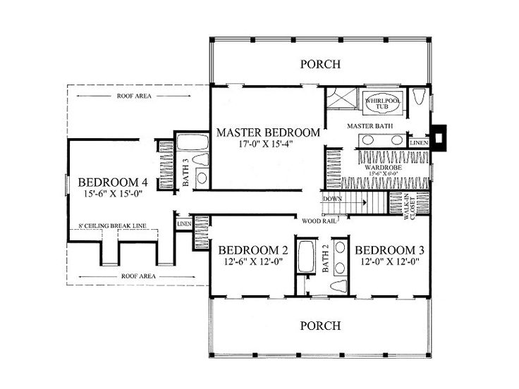 2nd Floor Plan, 063H-0159