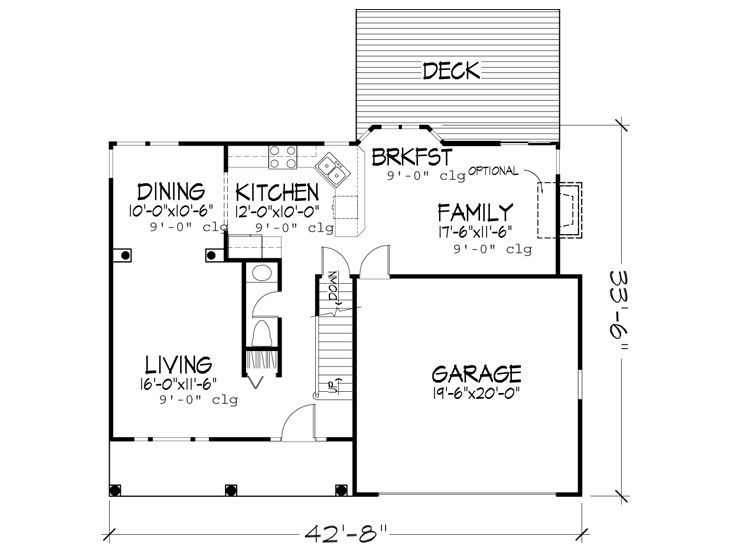 1st Floor Plan, 022H-0083