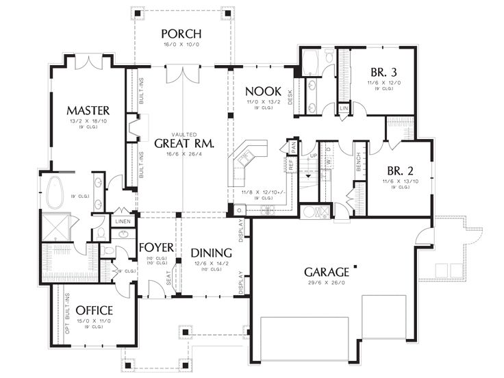 1st Floor Plan, 034H-0414