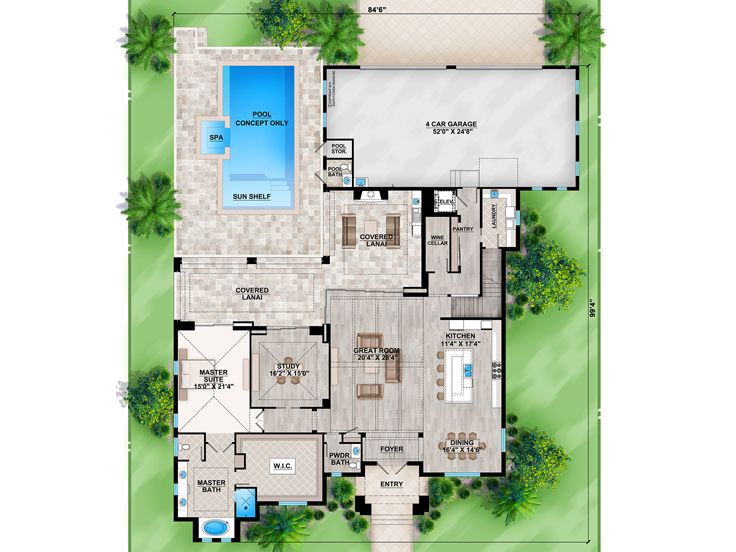 1st Floor Plan, 069H-0030