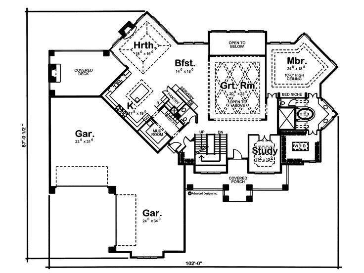 1st Floor Plan, 050H-0015