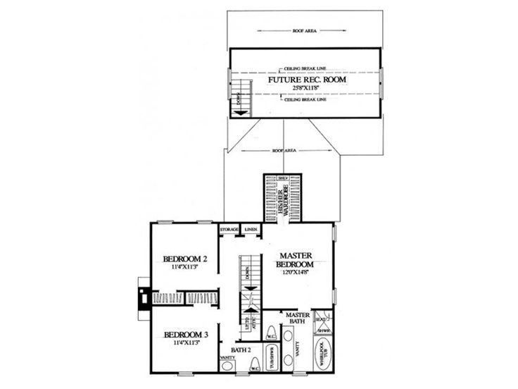 2nd Floor Plan, 063H-0092