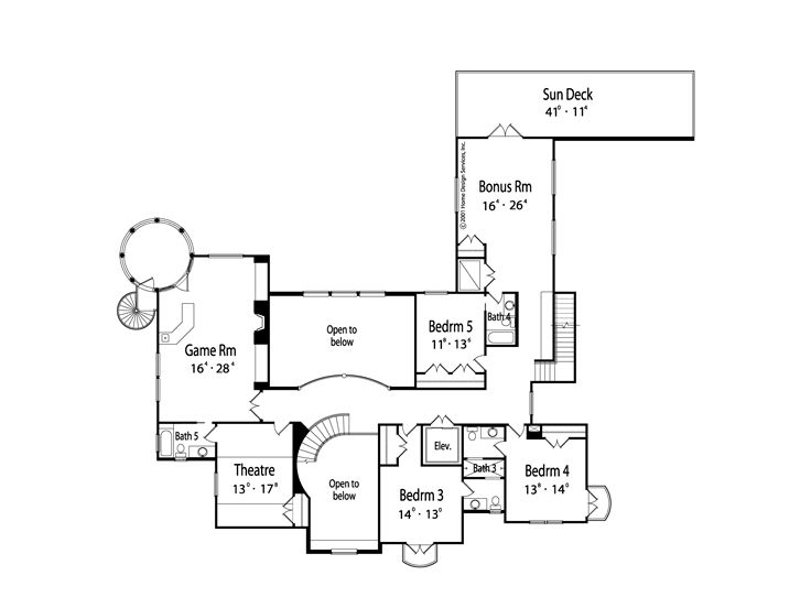 2nd Floor Plan, 043H-0238