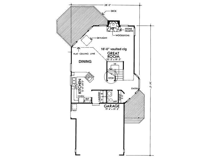 1st Floor Plan, 022H-0017