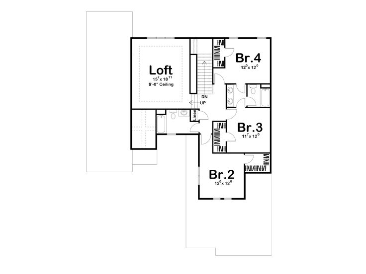 2nd Floor Plan, 050H-0119