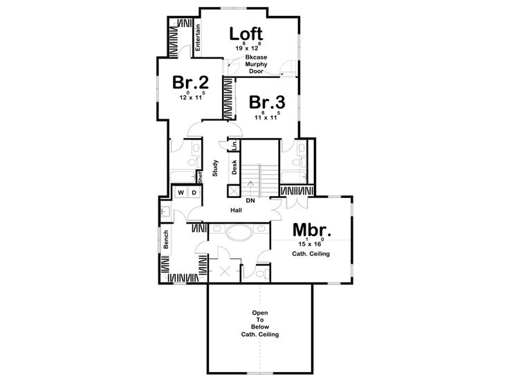 2nd Floor Plan, 050H-0314