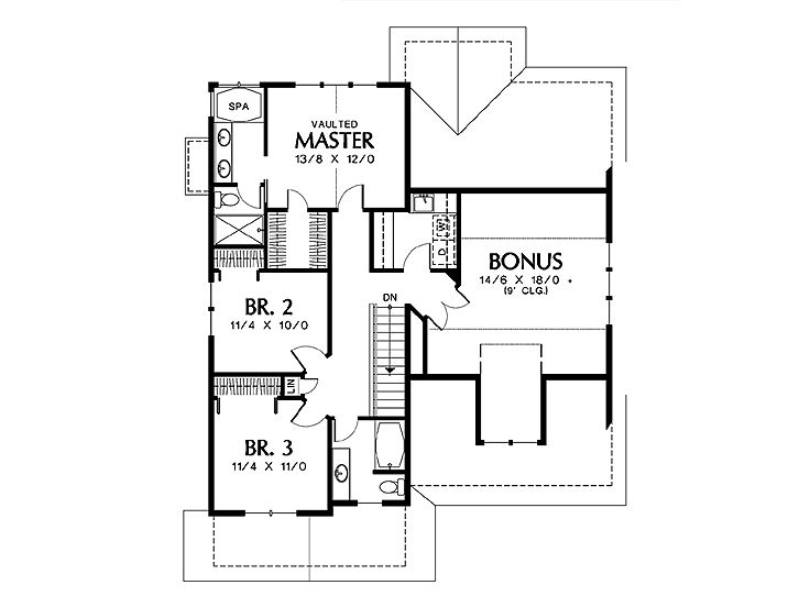2nd Floor Plan, 034H-0013