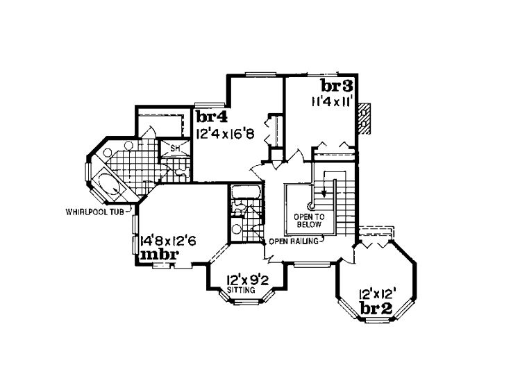 2nd Floor Plan, 032H-0049