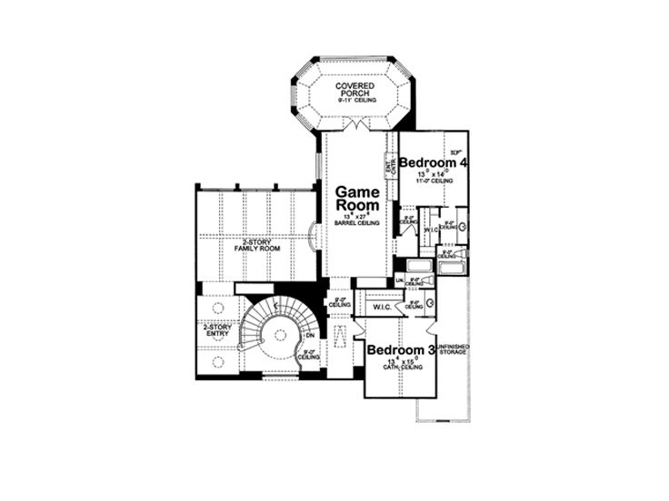 2nd Floor Plan, 031H-0175