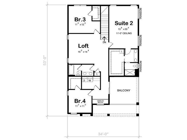 2nd Floor Plan, 031H-0523