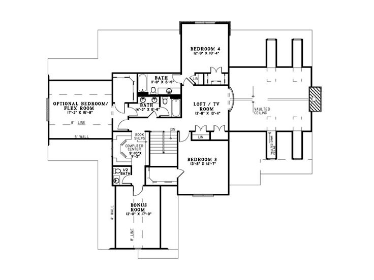 2nd Floor Plan, 025H-0219
