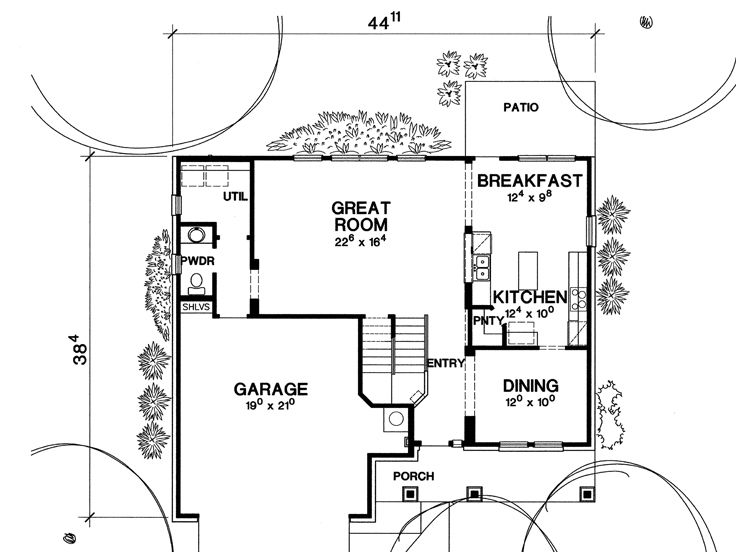 1st Floor Plan, 036H-0054