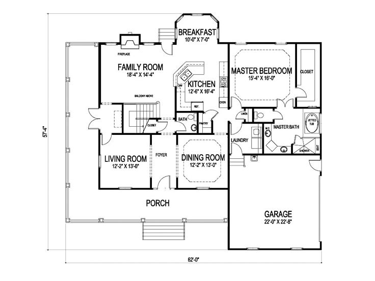 1st Floor Plan, 058H-0082
