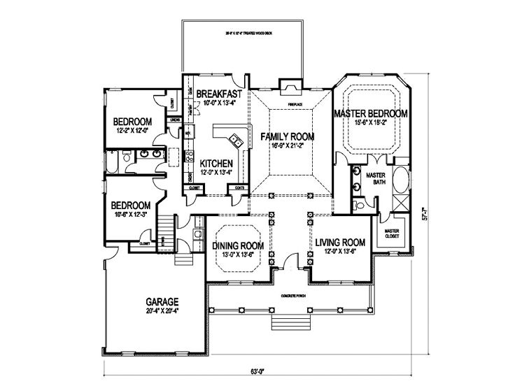1st Floor Plan, 058H-0080