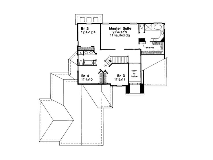 2nd Floor Plan, 022H-0062