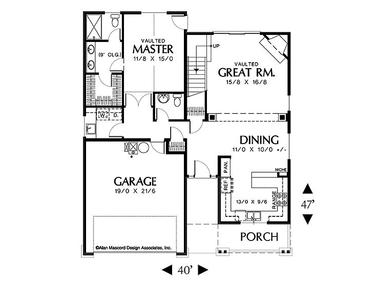 1st Floor Plan, 034H-0014