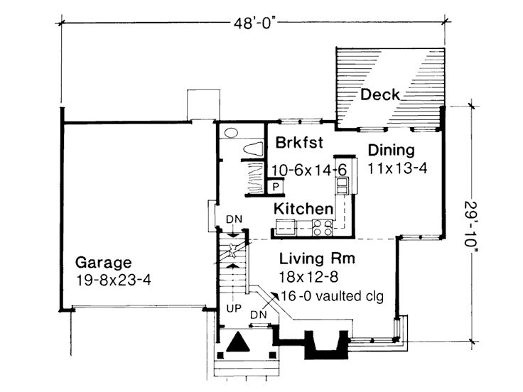 1st Floor Plan, 022H-0038