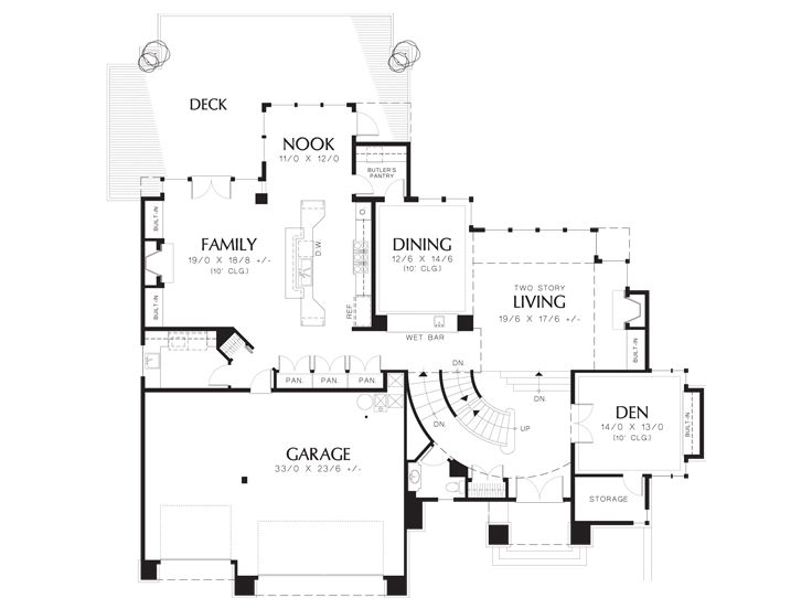 1st Floor Plan, 034H-0358