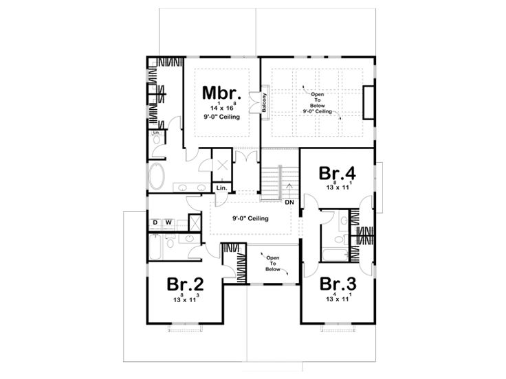 2nd Floor Plan, 050H-0401