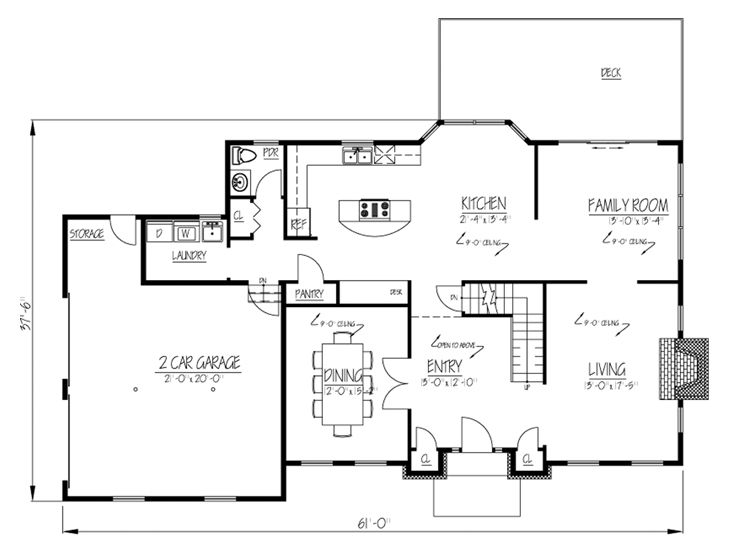 1st Floor Plan, 068H-0034