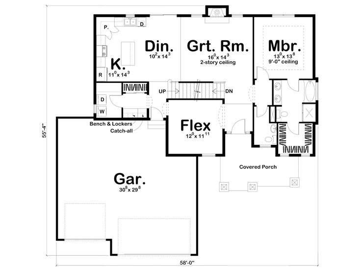 1st Floor Plan, 050H-0207