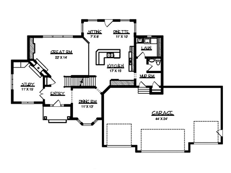 1st Floor Plan, 022H-0096