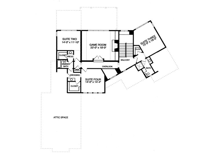 2nd Floor Plan, 029H-0095