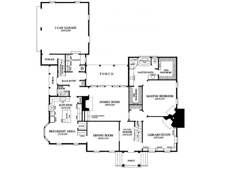 1st Floor Plan, 063H-0189