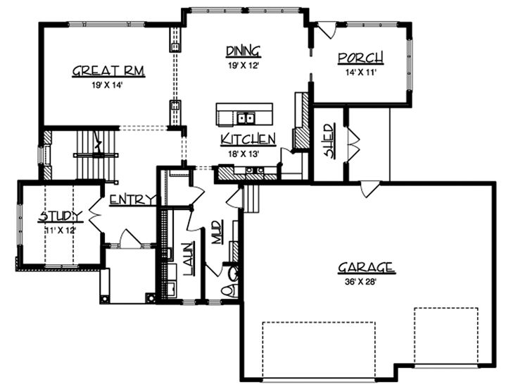 1st Floor Plan, 022H-0099