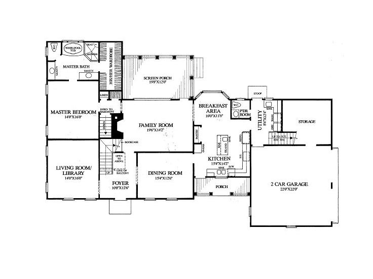 1st Floor Plan, 063H-0167
