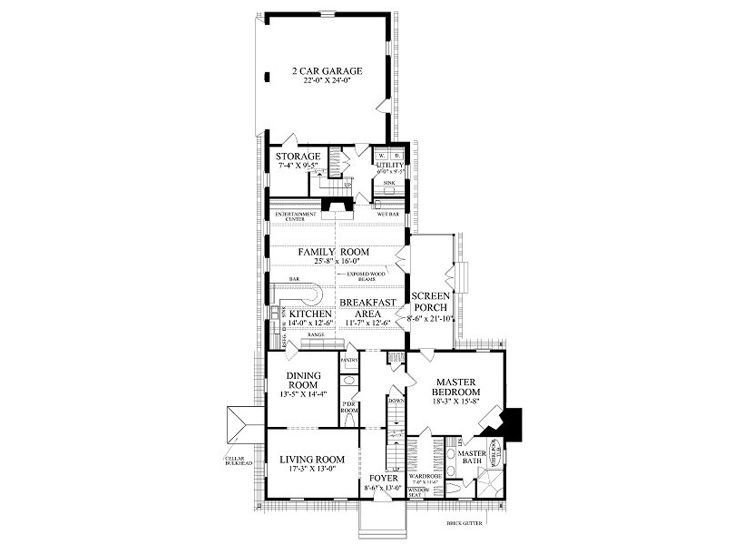 1st Floor Plan, 063H-0015