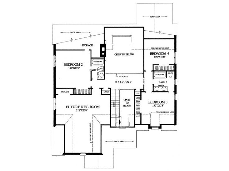 2nd Floor Plan, 063H-0034