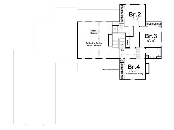 2nd Floor Plan, 050H-0135
