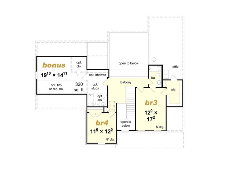 2nd Floor Plan, 061H-0167