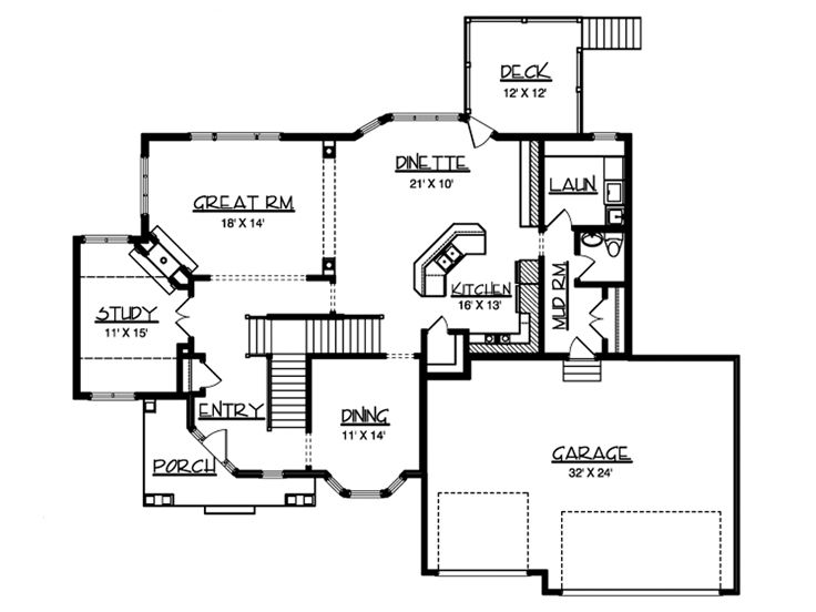 1st Floor Plan, 022H-0100