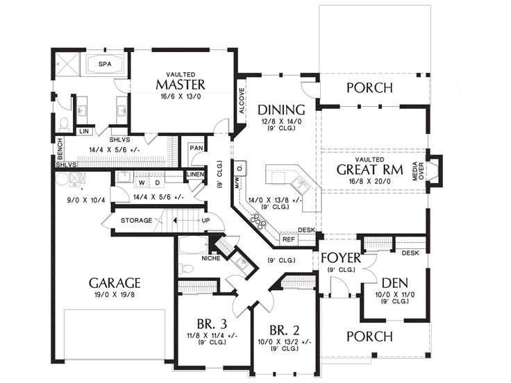 1st Floor Plan, 034H-0440