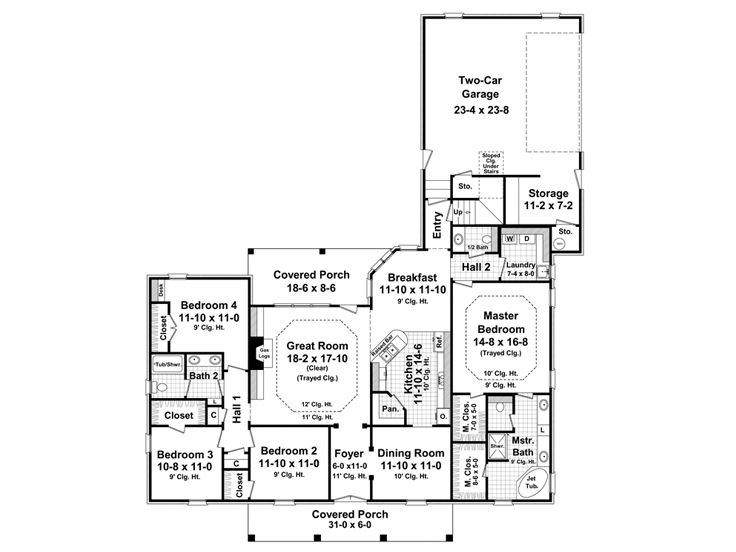 1st Floor Plan, 001H-0175