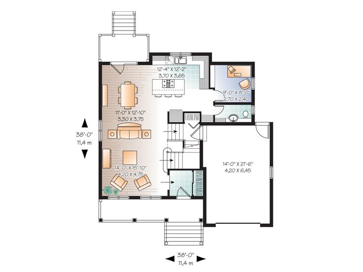 1st Floor Plan, 027H-0187