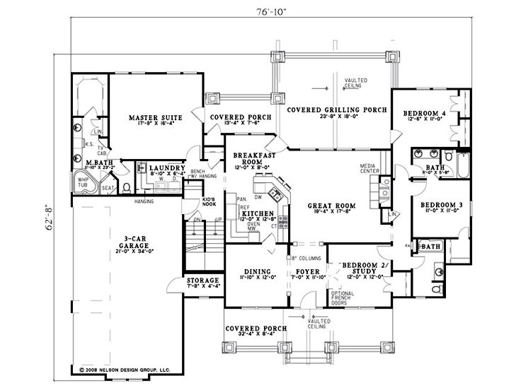 1st Floor Plan, 025H-0208