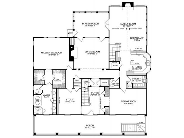1st Floor Plan, 063H-0112