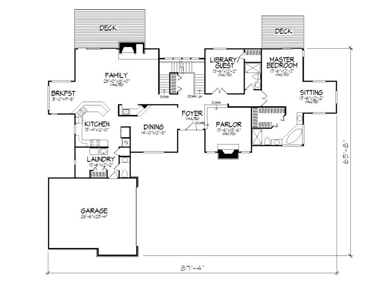 1st Floor Plan, 022H-0054