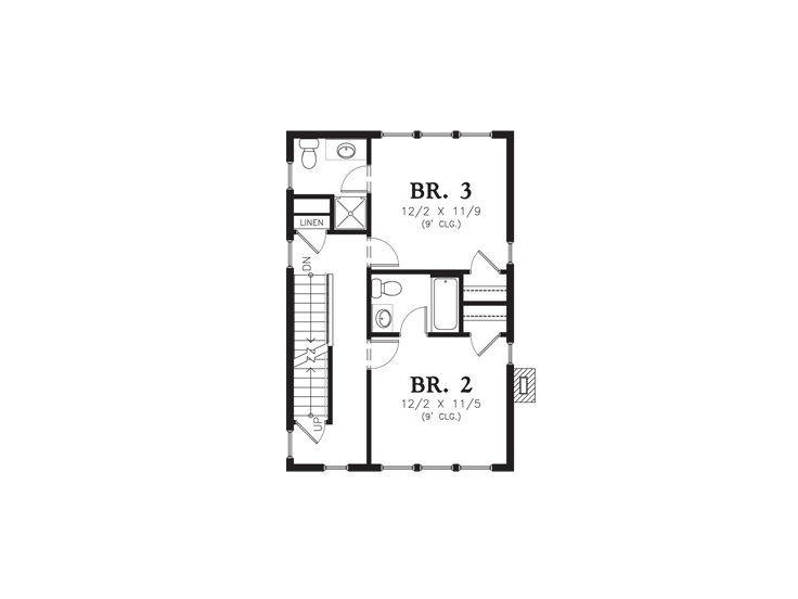 2nd Floor Plan, 034H-0387
