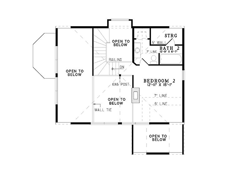 2nd Floor Plan, 025L-0005
