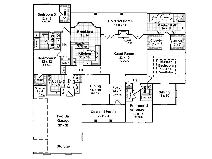 1st Floor Plan, 001H-0117