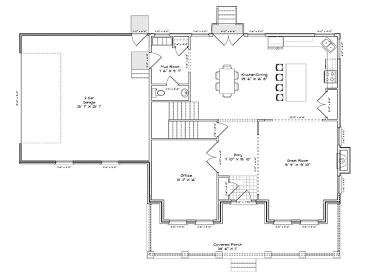 1st Floor Plan, 065H-0043